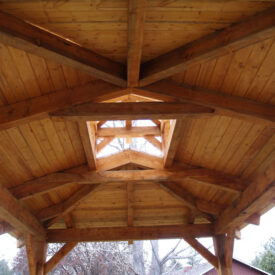 Timber Frame Pavilion in Fort Collins, Colorado.