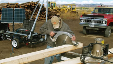 Brewster Timber Frame Portable Solar-Wind Power Generator