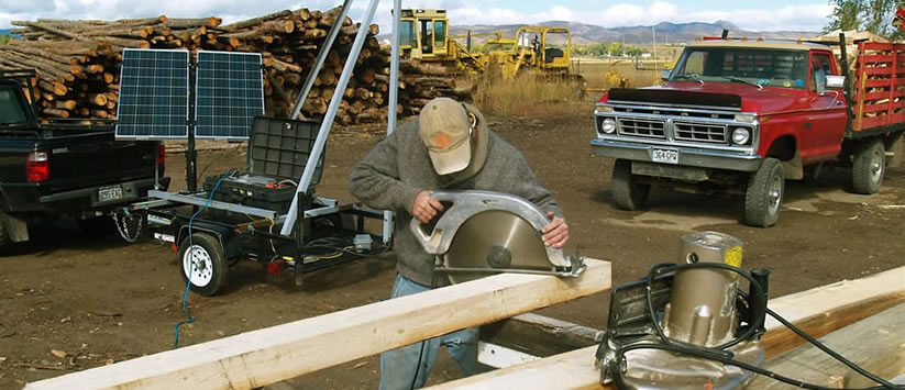 Brewster Timber Frame Portable Solar-Wind Power Generator