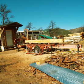 Timber Frame Home in Bellvue, Colorado.