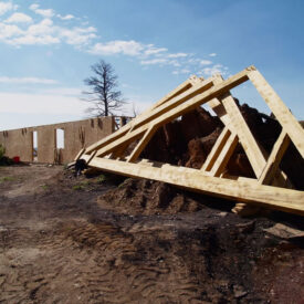 Timber Frame Home in Bellvue, Colorado.