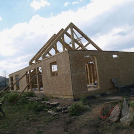 Timber Frame Home in Bellvue, Colorado.