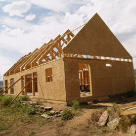 Timber Frame Home in Bellvue, Colorado.