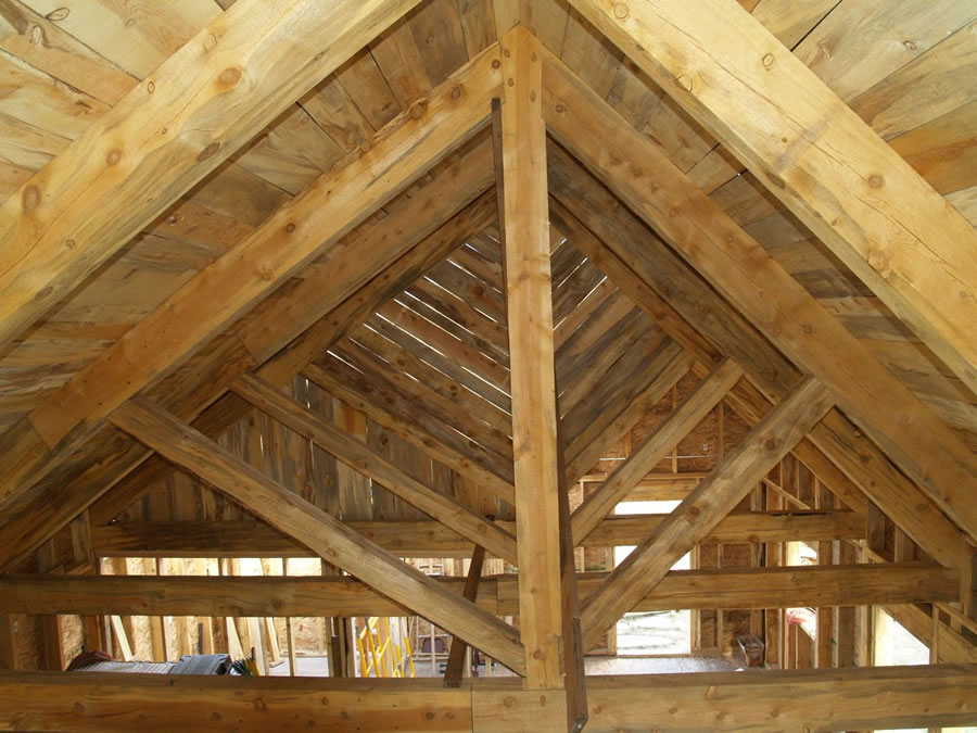 Timber Frame Home in Bellvue, Colorado.