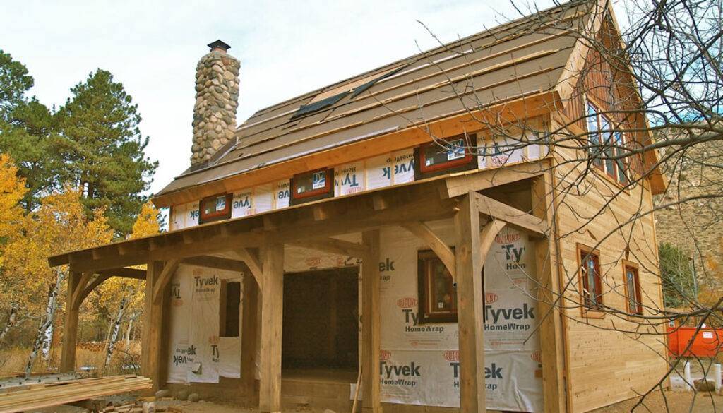 Timber Frame Cabin in Rustic, Colorado.