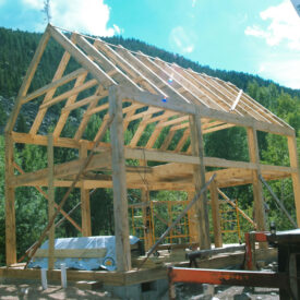 Timber Frame Cabin in Rustic, Colorado.