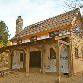 Timber Frame Cabin in Rustic, Colorado.