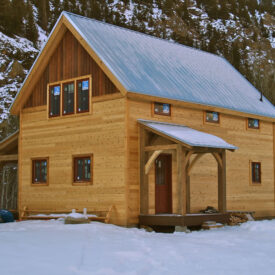 Timber Frame Cabin in Rustic, Colorado.