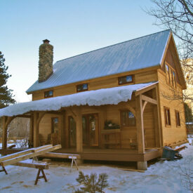 Timber Frame Cabin in Rustic, Colorado.