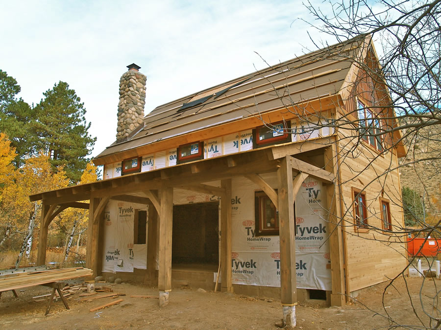 Timber Frame Cabin in Rustic, Colorado.