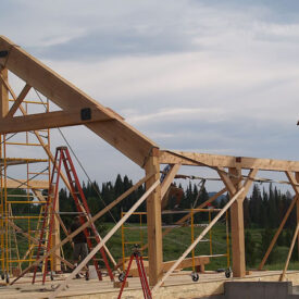 Timber Frame Home in Steamboat Lake, Colorado.