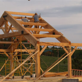 Timber Frame Home in Steamboat Lake, Colorado.