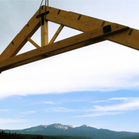 Timber Frame Home in Steamboat Lake, Colorado.