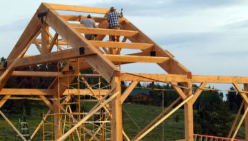 Timber Frame Home in Steamboat Lake, Colorado.