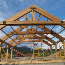 Timber Frame Home in Steamboat Lake, Colorado.