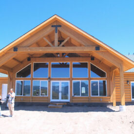 Timber Frame Home in Steamboat Lake, Colorado.