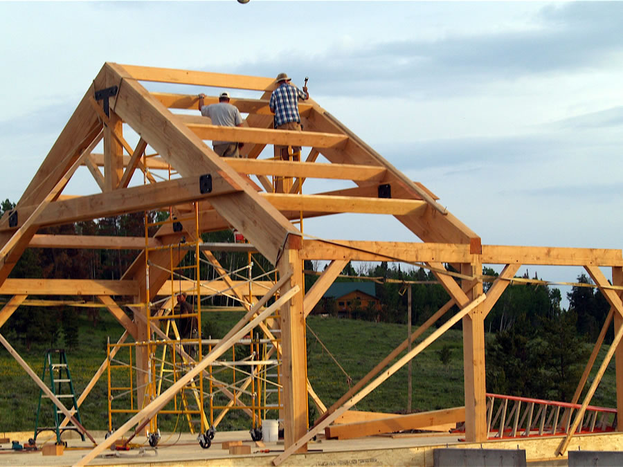 Timber Frame Home in Steamboat Lake, Colorado.