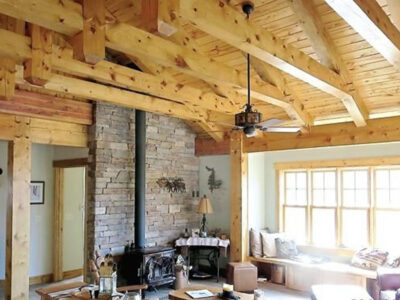 Local materials, traditional technique make timber framed home stand out