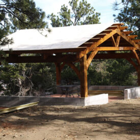 Timber Frame Pavilion in Bellvue, Colorado