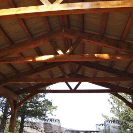 Timber Frame Pavilion in Bellvue, Colorado